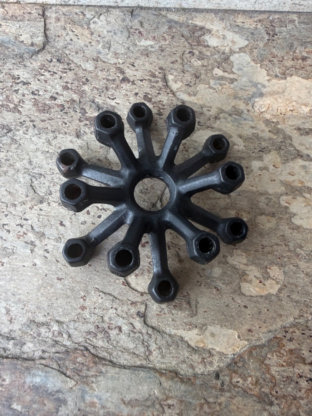 Vintage Mid Century Modern Cast Iron Spider Mini Candle Holder Atomic Japan 4” - Picture 2 of 13